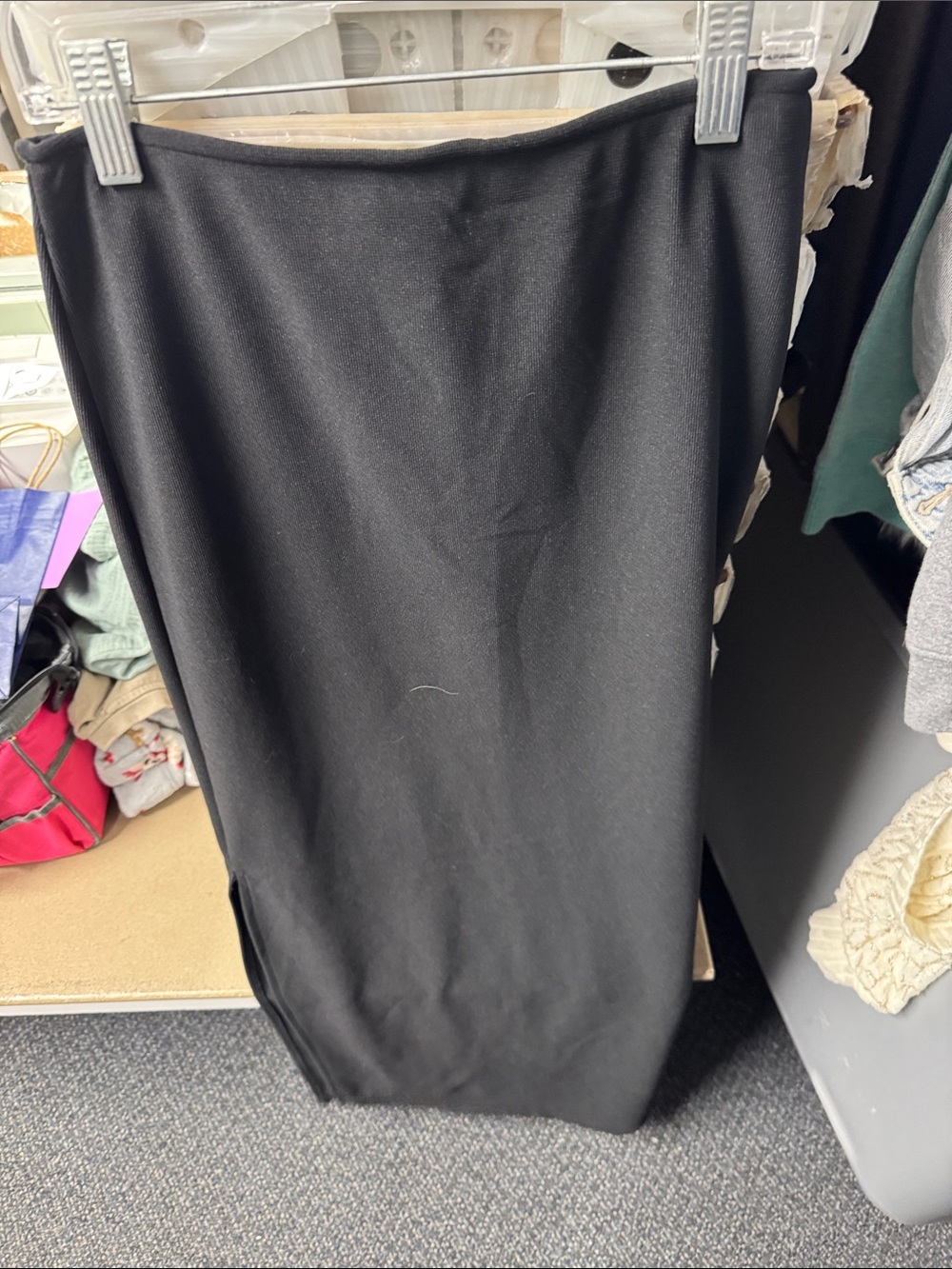 Y2K divine maxi side slit skirt S // 092631